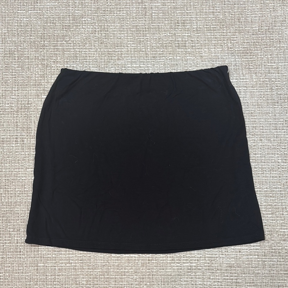 REFORMATION Knit Mini Skirt Black Size Large